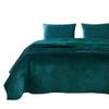 Benjara Bann 3 Piece King Quilt Set with Geometric Design, Green view 1