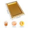 2Pcs Rectangle Iron Cupcake Serving Tray Fruit Dessert Plates for Party Anniversary Wedding Christmas Baby Shower (Gold) view 2
