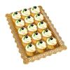 2Pcs Rectangle Iron Cupcake Serving Tray Fruit Dessert Plates for Party Anniversary Wedding Christmas Baby Shower (Gold) view 3