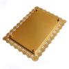 2Pcs Rectangle Iron Cupcake Serving Tray Fruit Dessert Plates for Party Anniversary Wedding Christmas Baby Shower (Gold) view 4