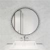 Albett Round Mirror MakeupWall MirrorsSet with Diamonds for Living Room Bathroom Bedroom view 2