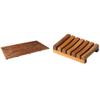 Bare Decor Giza Teak Shower Mat and Subsy Teak Soap Dish view 1