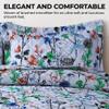 AZORES HOME Chloe Floral Printed Ultra-Soft 3-Piece Oversized Quilt Set, Easy Care and Fade Resistant - Queen, Green view 3