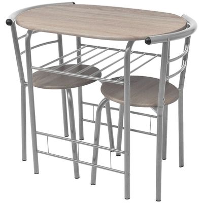 KTHLBRH Breakfast Bar Set MDF, Modern Dining Table Set for 4 with Foldable Drop Leaf, 4 Chairs, and Metal Frame for Small Spaces