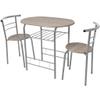 KTHLBRH Breakfast Bar Set MDF, Modern Dining Table Set for 4 with Foldable Drop Leaf, 4 Chairs, and Metal Frame for Small Spaces view 2