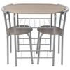 KTHLBRH Breakfast Bar Set MDF, Modern Dining Table Set for 4 with Foldable Drop Leaf, 4 Chairs, and Metal Frame for Small Spaces view 3