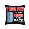 I love you to the fridge and back funniest valentine Throw Pillow view 1