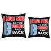 I love you to the fridge and back funniest valentine Throw Pillow view 3