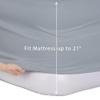 Bedecor Air Bed Sheets for Mattress Cover Removable Bed and Elastic Band Super Soft and Breathable & Deep up to 21" Light Gray King view 4