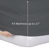 Bedecor Air Bed Sheets for Mattress Cover Removable Bed and Elastic Band Super Soft and Breathable & Deep up to 21" Dark Gray King view 4