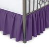 Ruffled Bed Skirt with Split Corner, Three Sided Coverage with Platform, Easy Fit 100% Cotton 800 Thread Count Bed Skirt, Purple Queen Size Beds 18 Inches Drop Bedskirt view 1