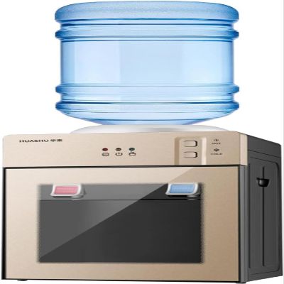 5 Gallon Top Loading Countertop Water Cooler Dispenser, Electric Hot Cold Drinking Water Machine Small Desktop Automatic Drinking with Hot & Cold Water for Home Office Dorm Room