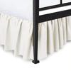 Ruffled Bed Skirt with Split Corner, Three Sided Coverage with Platform, Easy Fit 100% Cotton 800 Thread Count Bed Skirt, Ivory Queen Size Beds 15 Inches Drop Bedskirt view 1