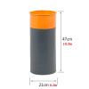 Umbrella Racks Round Iron Umbrella Stand Holder, Space-Saving Floor-Standing Umbrella Storage Basket, Gray and Orange Storage Bucket view 2