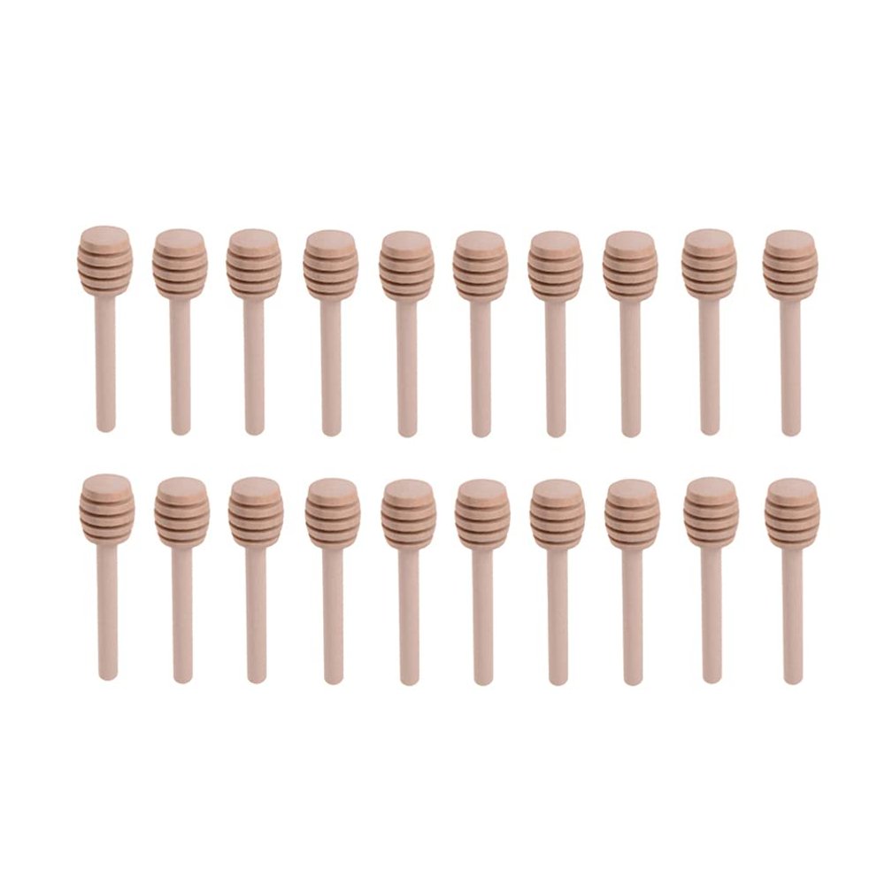 20pcs Wooden Honey Dipper Syrup Stirrer Honey Stir Sticks Honey Stirring Spoon Honey Stirrer