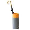 Umbrella Racks Round Iron Umbrella Stand Holder, Hotel Entrance Umbrella Storage Basket, Space-Saving Storage Bucket, Gray Orange view 1