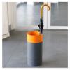 Umbrella Racks Round Iron Umbrella Stand Holder, Hotel Entrance Umbrella Storage Basket, Space-Saving Storage Bucket, Gray Orange view 2