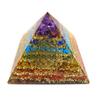 KESAR ZEMS 7 Chakra Multi Stone Orgone Pyramid Energy Stone for Stress Relives,Prosperity and Success.(9 X 9 X 7 cm) view 1