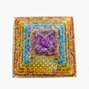 KESAR ZEMS 7 Chakra Multi Stone Orgone Pyramid Energy Stone for Stress Relives,Prosperity and Success.(9 X 9 X 7 cm) view 2