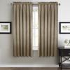 StangH Velvet Curtains 63 inch Length - Luxury Short Kitchen Curtains Room Darkening Heat Blocking Window Curtain Panels for Short Window/French Door, Camel Beige, W52 x L63, 2 Panels view 1