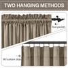 StangH Velvet Curtains 63 inch Length - Luxury Short Kitchen Curtains Room Darkening Heat Blocking Window Curtain Panels for Short Window/French Door, Camel Beige, W52 x L63, 2 Panels view 3
