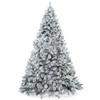 Casafield 6FT Realistic Snow-Flocked Pine Unlit Artificial Holiday Christmas Tree with Sturdy Metal Stand view 1