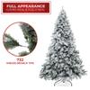 Casafield 6FT Realistic Snow-Flocked Pine Unlit Artificial Holiday Christmas Tree with Sturdy Metal Stand view 3
