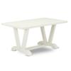 East West Furniture V2-026 3 Piece Dining Set Contains a Rectangle Dining Room Table with V-Legs and 2 Kitchen Table Bench, 36x60 Inch, Multi-Color view 3
