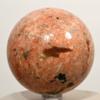 68mm Orange Orthoclase w/Black Tourmaline Sphere Natural Feldspar Mineral Ball Polished Crystal Stone - Madagascar + Stand view 4