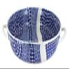 Blue Rose Polish Pottery - Blue Zara Round Casserole with Handles - 10.25" Diameter - Unique, Dishwasher Safe, & Durable Bakeware view 1