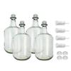 Home Brew Ohio 3L Jug Flint - White Cap with Hole and Econo Three-Piece Airlock Pack of Four view 1
