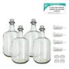 Home Brew Ohio 3L Jug Flint - White Cap with Hole and Econo Three-Piece Airlock Pack of Four view 2