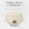 Spode Christmas Tree Gold 10" Square Bowl, 100 fl oz - Decorative Holiday Serveware with 22K Gold Accents, Elegant Stoneware for Christmas Table, Serving Salads & Vegetables - Dishwasher Safe view 3