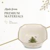 Spode Christmas Tree Gold 10" Square Bowl, 100 fl oz - Decorative Holiday Serveware with 22K Gold Accents, Elegant Stoneware for Christmas Table, Serving Salads & Vegetables - Dishwasher Safe view 4