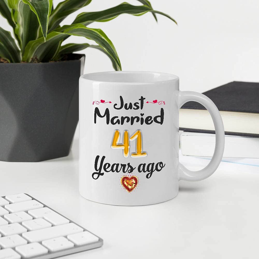 Amazing 41th Wedding Anniversary For Wife Husband After 41 Years Of Marriage 11Oz White Ceramic Mug