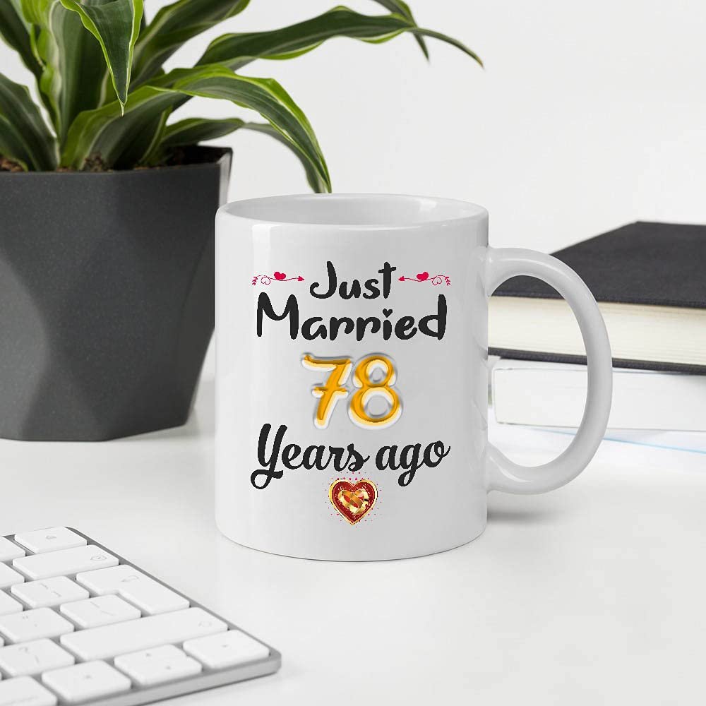 Amazing 78th Wedding Anniversary For Wife Husband After 78 Years Of Marriage 11Oz White Ceramic Mug