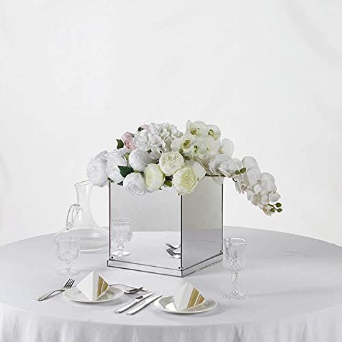 12" Silver Mirror Finish Acrylic Pedestal Risers, Display Boxes