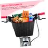 Wakauto 1pc Basket Retro Style Storage for Books Groceries and Essentials for Cycling Adventures and Daily Commutes Woven Design view 3