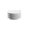 10 Strawberry Street Simply White Ceramic 6 Inch Square Coupe Appetizer Plates, Set of 6 - Modern Serving, Tapas and Snack Plates for Everyday Use, Microwave, Dishwasher and Oven Safe view 2