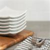 10 Strawberry Street Simply White Ceramic 6 Inch Square Coupe Appetizer Plates, Set of 6 - Modern Serving, Tapas and Snack Plates for Everyday Use, Microwave, Dishwasher and Oven Safe view 4