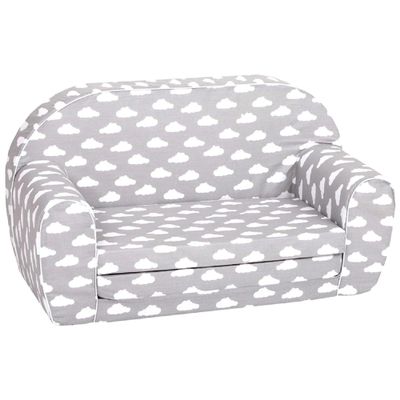 Delsit Kids Couch for Toddlers - 2 in 1 Convertible Foam Sofa to Lounger, Comfy Flip Out Lounge Chair for Children, Made in Europe