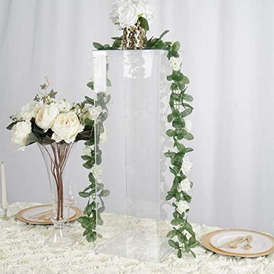 32" Clear Acrylic Pedestal Risers - Transparent Acrylic Display Boxes Cake Risers
