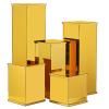 12" Gold Mirror Finish Acrylic Pedestal Risers, Display Boxes view 3