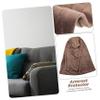 Wakauto 2pcs Sofa Armrest Cover Elastic Khaki Armrest Protector Solid Color Soft for and Skin-Friendly view 4