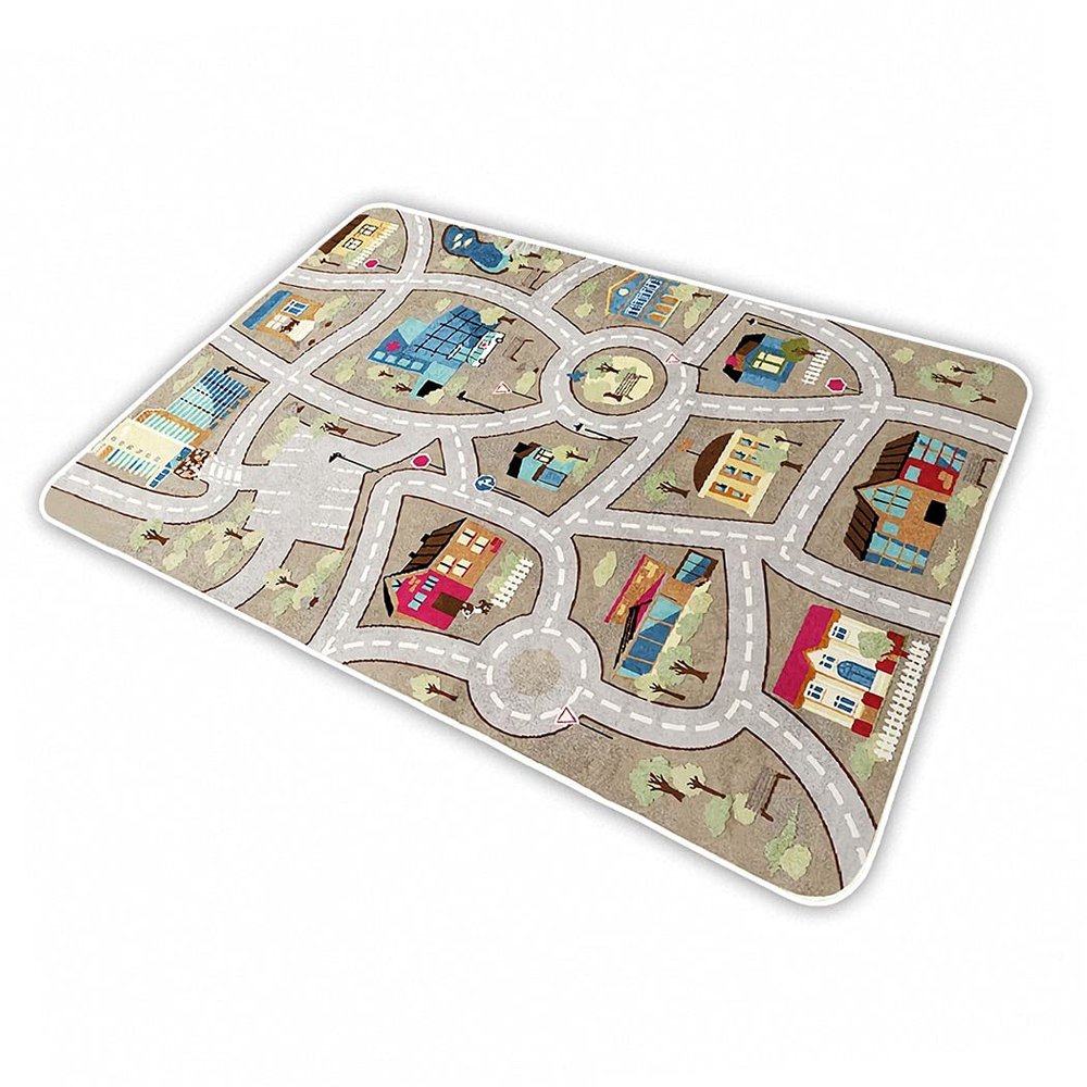 Kid Rug Carpet Playmat for Toy Cars and TrainPlay Area Rug with Rubber BackingFun Throw RugIdeal Gift for Children Baby Bedroom Play Room(80160cm/3263in) Y1