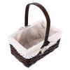 Handmade Rectangular Rattan Storage Basket Organizer Bin for Flowers Home Decor Nursery Deep Hand-woven Design Versatile Sturdy view 1