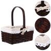 Handmade Rectangular Rattan Storage Basket Organizer Bin for Flowers Home Decor Nursery Deep Hand-woven Design Versatile Sturdy view 3