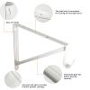 2 Pack Heavy Duty Closet Shelf and Rod Brackets,Shelf Brackets Clothes,Closet Shelves Bracket with Rod Shelving Support,with Screws White view 2