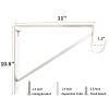 2 Pack Heavy Duty Closet Shelf and Rod Brackets,Shelf Brackets Clothes,Closet Shelves Bracket with Rod Shelving Support,with Screws White view 4