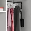 Emuca - Folding Wardrobe Rail with Lift Up Rail for Wardrobe, Adjustable Width 600-830mm, Black view 2